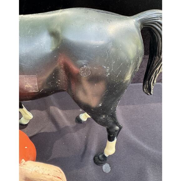 Rare Vintage Louis Marx Thunderbolt & Poncho 1960's Best Of the West Horses - Picture 7 of 12